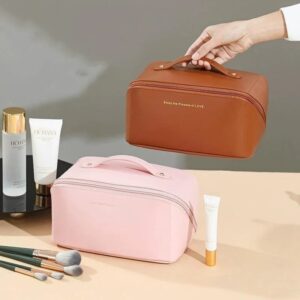 Luxury Makeup Bag – Travel Cosmetic Organizer for Women