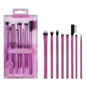Real Techniques Everyday Eye Essentials Brush Set – 8 Piece Eye Makeup Brush Collection