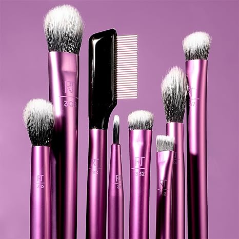 Real Techniques Everyday Eye Essentials Brush Set – 8 Piece Eye Makeup Brush Collection - Image 4