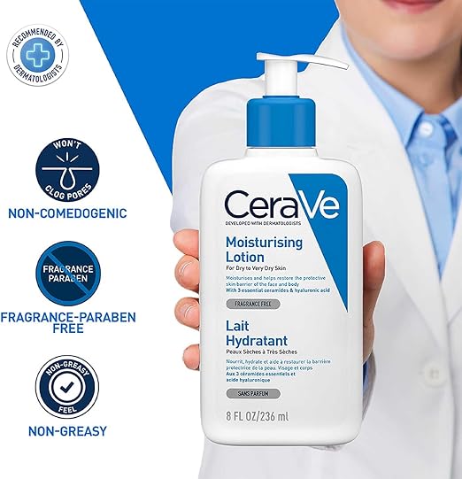 CeraVe Moisturizing Lotion Dry to Very Dry Skin 236ml - Image 3