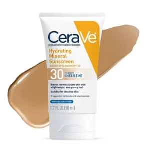 CeraVe Tinted Sunscreen for Face, 30 SPF
