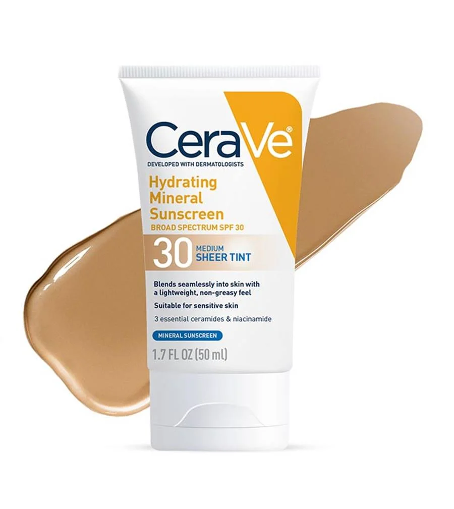 CeraVe Tinted Sunscreen for Face, 30 SPF