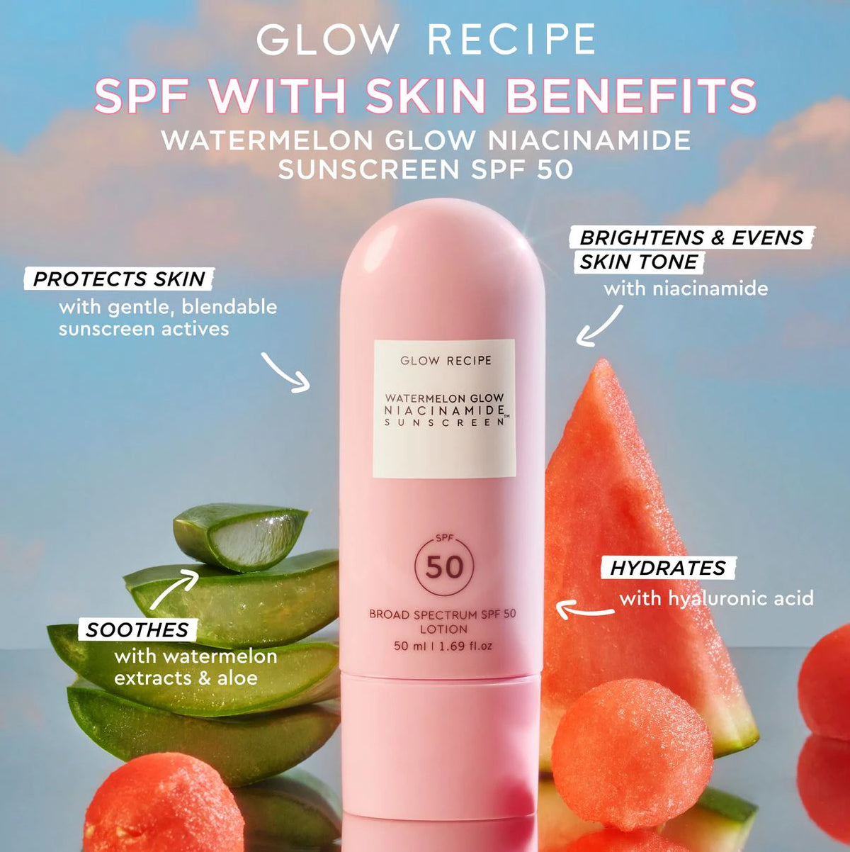 Glow Recipe Watermelon Glow Niacinamide Sunscreen SPF 50 - Image 4