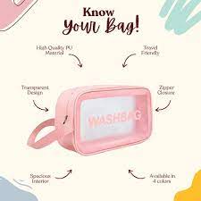 PU Wash Bag – Waterproof, Frosted & Transparent Travel Organizer