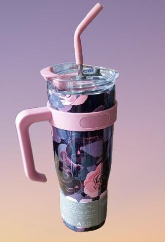 Ameya Double Wall Stainless Steel Tumbler 1180ML silicone with cape