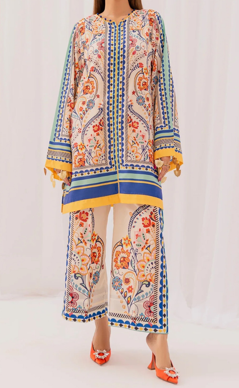 Stitched 2-Piece Printed Shirt & Trouser
