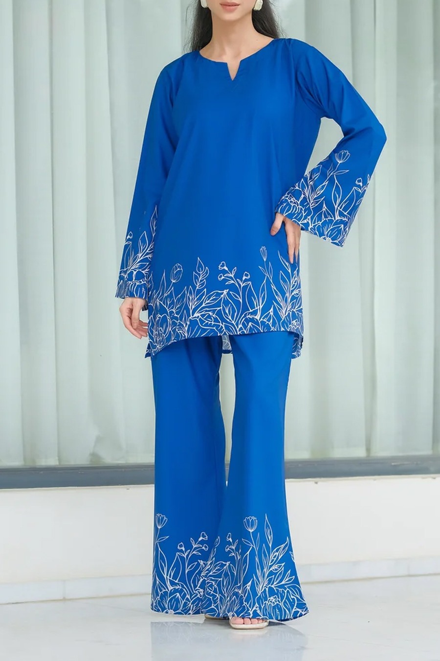 Stitched 2-Piece Printed Shirt & Trouser