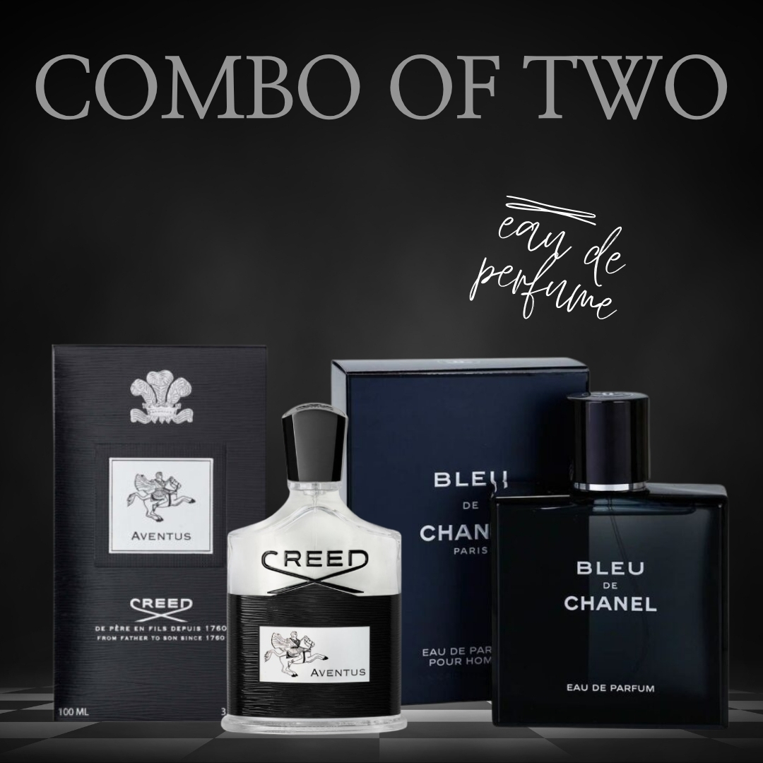 Combo of Two : Blue De Chanel EDP Pour Homme & Creed Aventus For Men Edp Spray 100ML Each