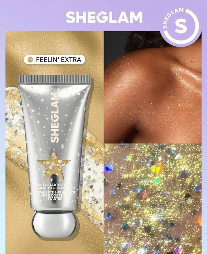 SHEGLAM Party Starter Face, Body & Hair Highlighter - Image 3
