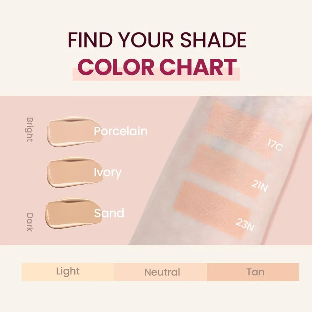 TIRTIR Mask Fit All Cover Cushion –21N Ivory & 23N Sand 18g - Image 2