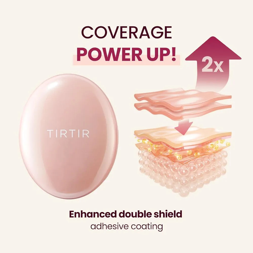 TIRTIR Mask Fit All Cover Cushion –21N Ivory & 23N Sand 18g - Image 5